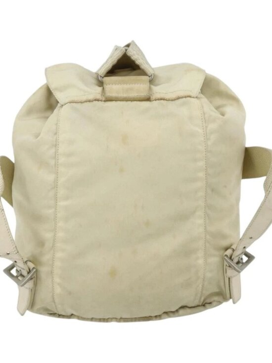 PRADA Backpack Nylon Ivory Silver Auth 175828 main image 8